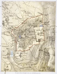 Plan de Jérusalem dans les années 1890, tiré de «The Citizen